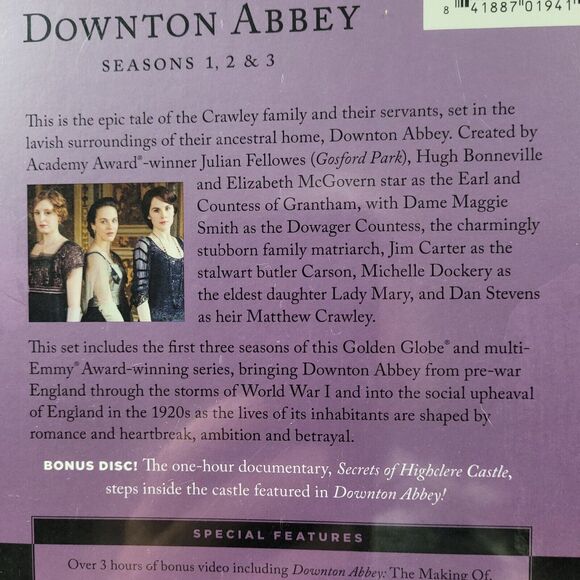 Downton Abbey Seasons 1, 2 & 3 DVD Set PBS Masterpiece UK Show Factory Sealed - Picture 7 of 8
